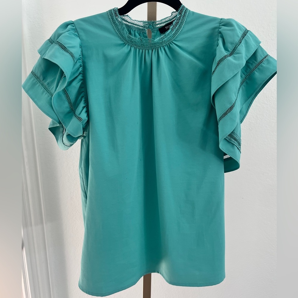 Strut & Bolt Ruffle Sleeve Top